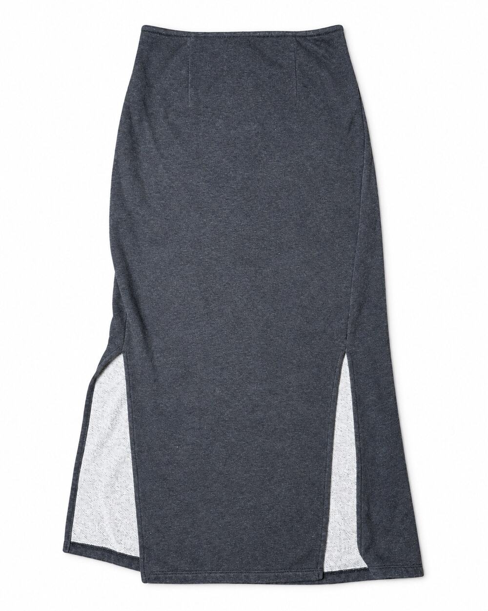 Free People Charcoal Double Slit Midi Skirt Size M